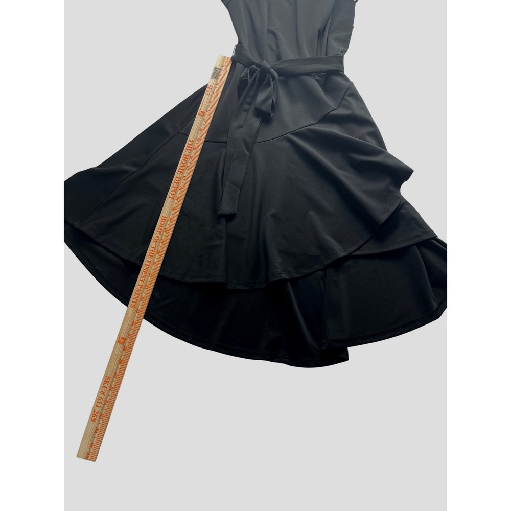 Grace Karin Women's Black One Shoulder Hi-Low Asymmetrical Dress Size L New  NWT - Picture 4 of 6